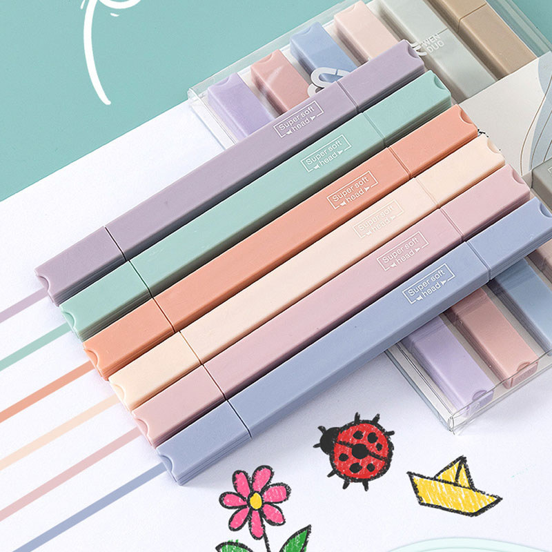 Conjunto de canetas iluminador - Pastel Highlighter Set Double Ended avaliação e preço